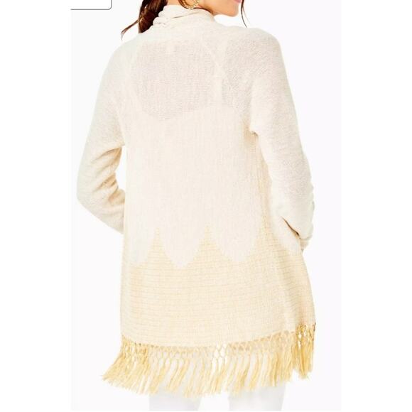 Lilly Pulitzer Tatum Long Fringe Hem Cardigan Sweater XS - Picture 2 of 15